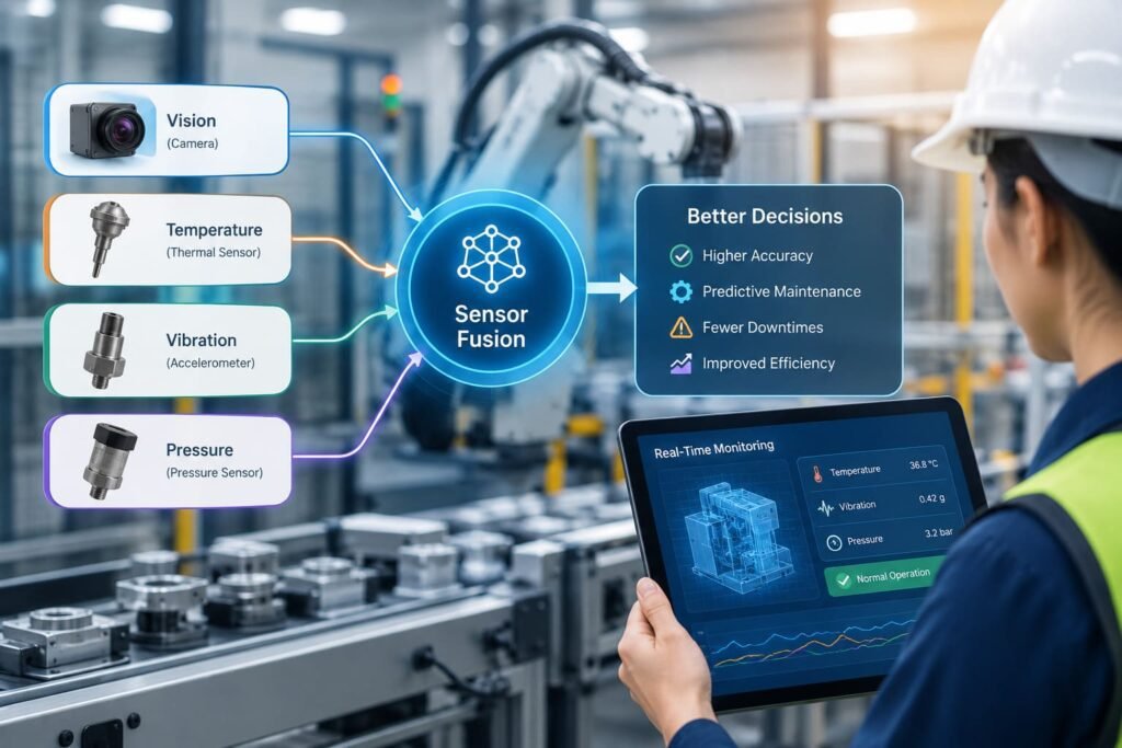 Industrial sensor fusion combining multiple sensors for smarter manufacturing decisions