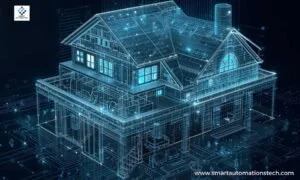 Modern smart home connected with IoT devices and automation technology